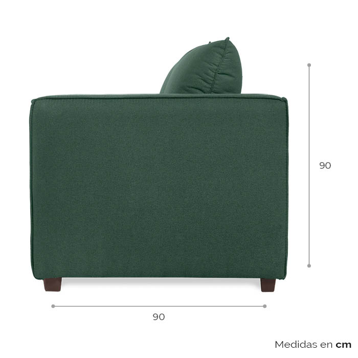 Love Tela Verde Deka | Love Seat | salas